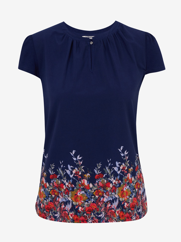 Orsay Tmavomodrá dámska kvetovaná blúzka ORSAY