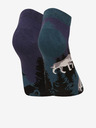 Dedoles Čierno-modré unisex veselé ponožky Dedoles Full moon wolf