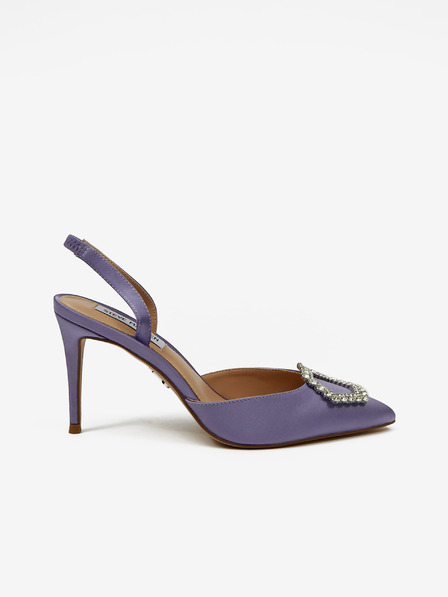 Steve Madden Fialové dámske saténové lodičky Steve Madden