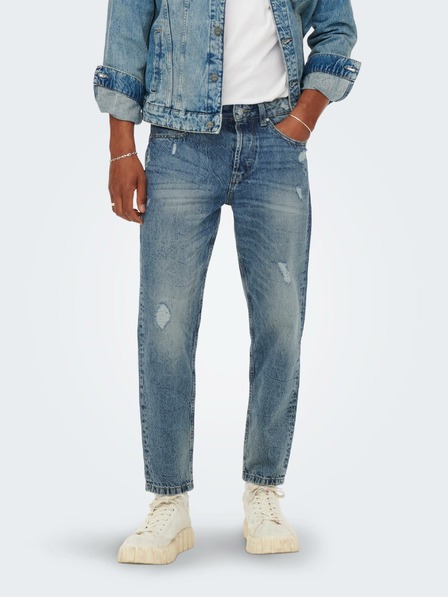ONLY & SONS Modré slim fit džínsy ONLY & SONS Avi