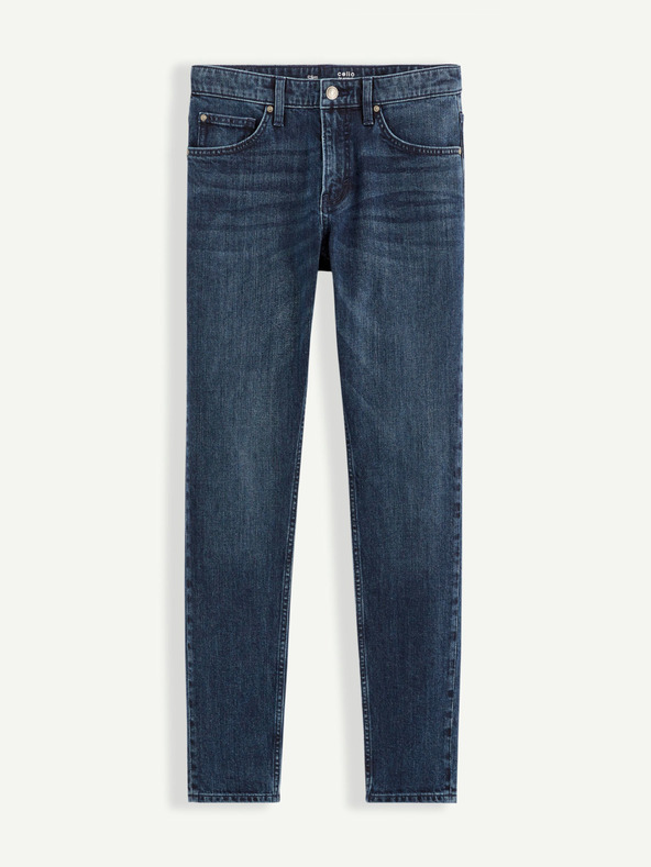 Celio Tmavomodré pánske slim fit džínsy Celio C25 Bostone