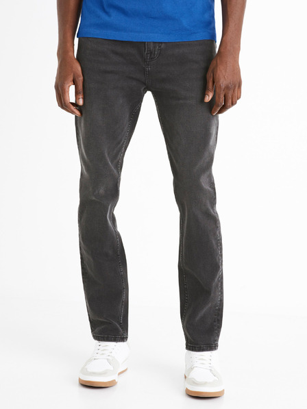 Celio Tmavosivé pánske džínsy slim fit strihu Celio C25 Dolls