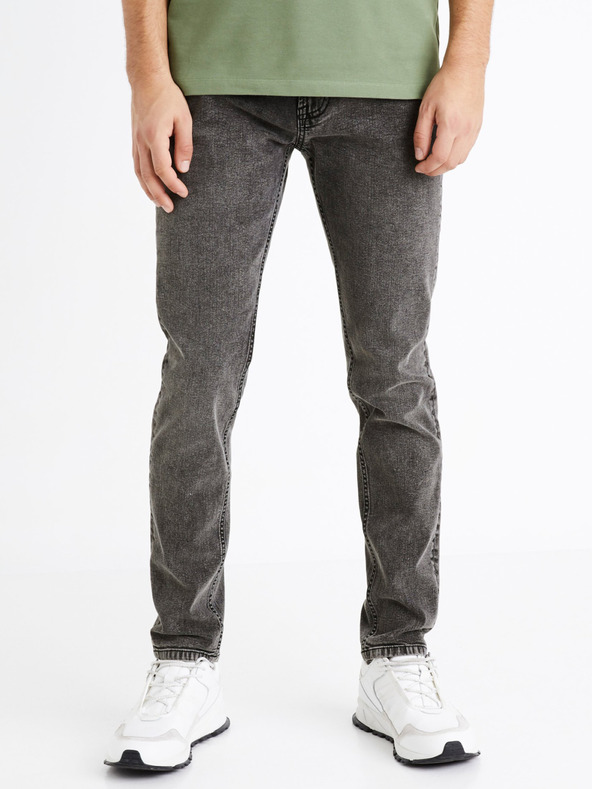 Celio Tmavosivé pánske džínsy slim fit strihu Celio C25 Dosley25