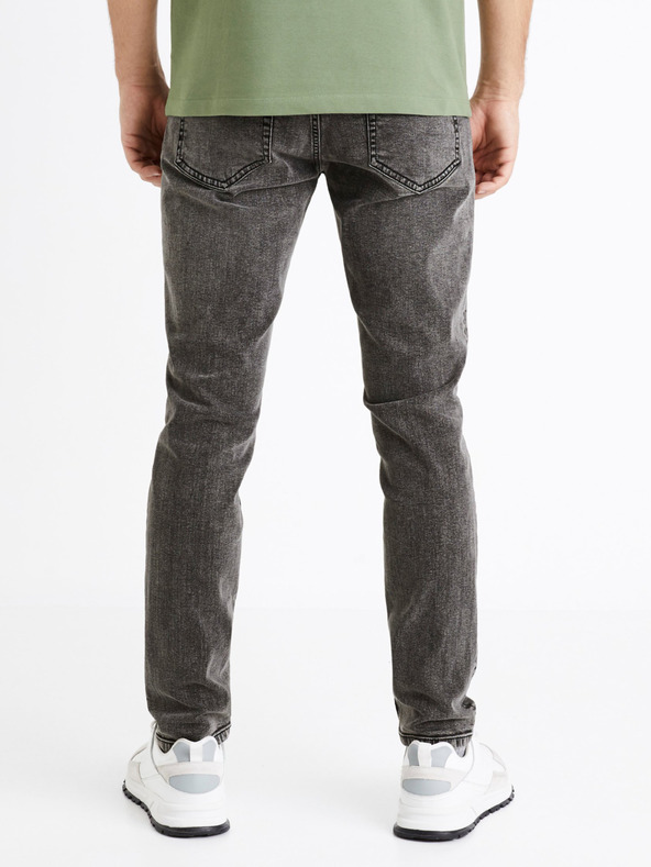 Celio Tmavosivé pánske džínsy slim fit strihu Celio C25 Dosley25