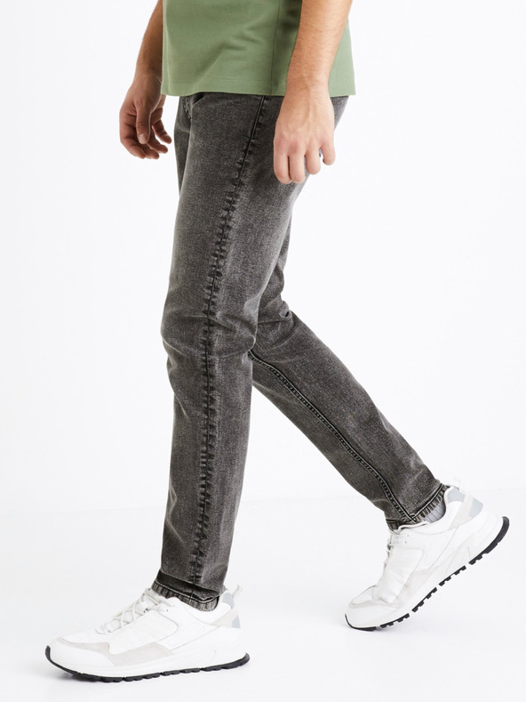 Celio Tmavosivé pánske džínsy slim fit strihu Celio C25 Dosley25