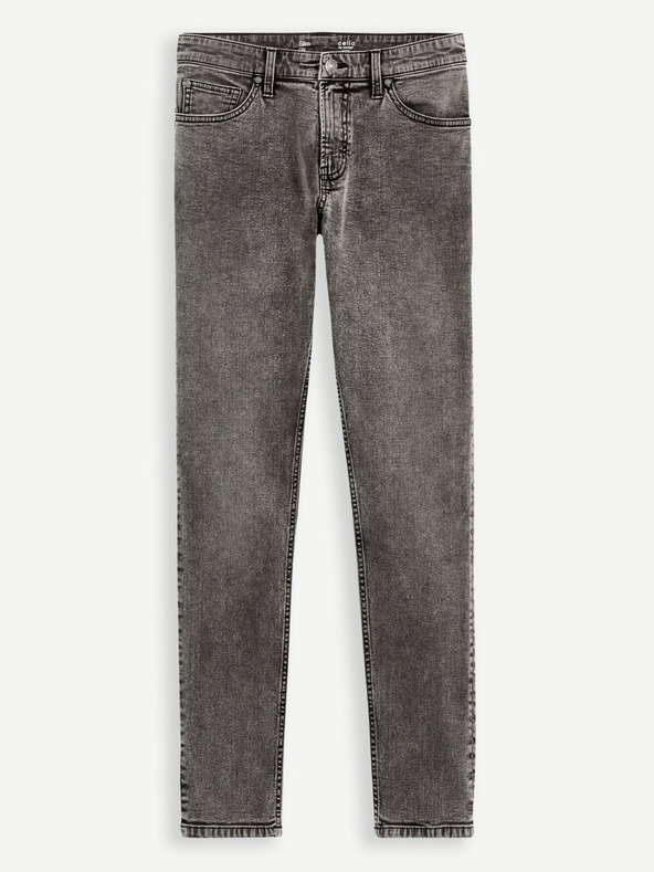 Celio Tmavosivé pánske džínsy slim fit strihu Celio C25 Dosley25