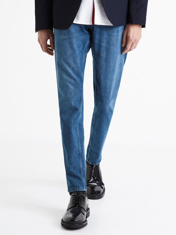 Celio Modré pánske slim fit džínsy Celio C25 Dosoft25