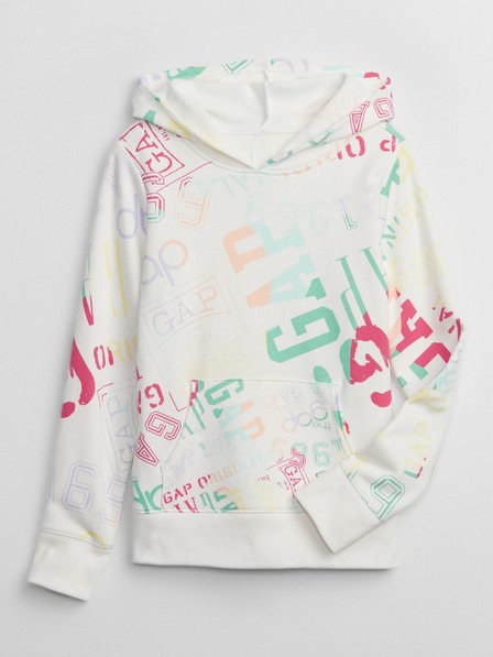 GAP Detská mikina s logom a fleece GAP