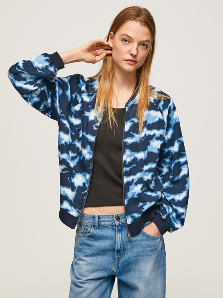 Pepe Jeans Modrá dámska vzorovaná bombera Pepe Jeans