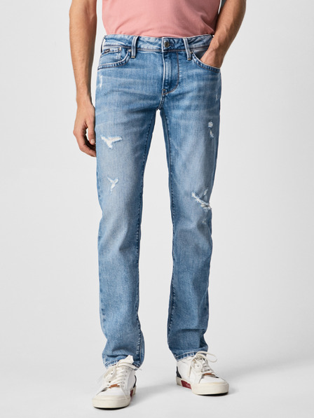 Pepe Jeans Svetlomodré pánske slim fit džínsy Pepe Jeans Hatch
