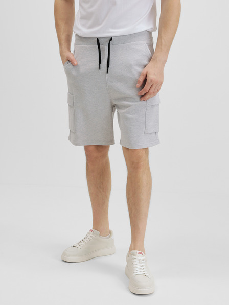 Tom Tailor Denim Svetlosivé pánske pruhované tepláky s vreckami Tom Tailor Denim
