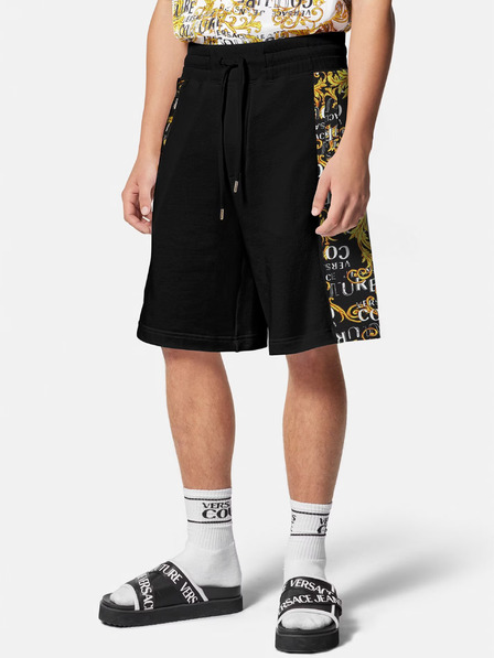 Versace Jeans Couture Čierne pánske tepláky Versace Jeans Couture so vzorom
