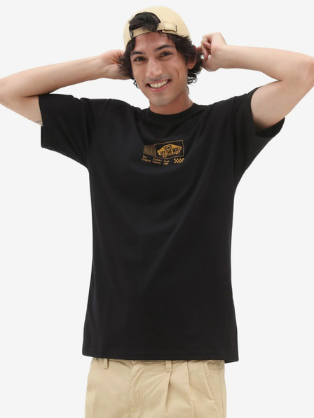 Vans Čierne pánske tričko VANS Transfixed 3 SS Tee II