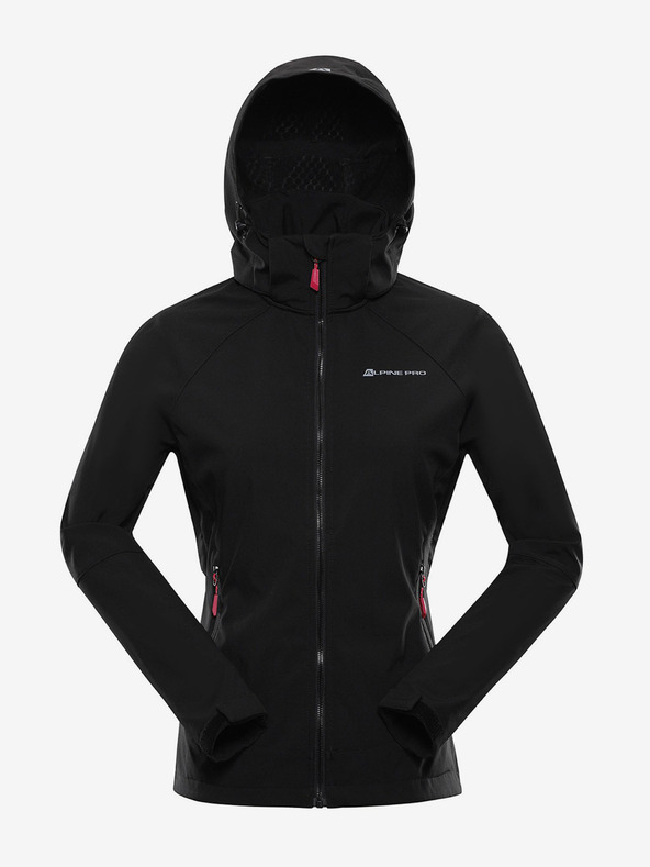 ALPINE PRO Dámska softshellová bunda s membránou ALPINE PRO LANCA čierna