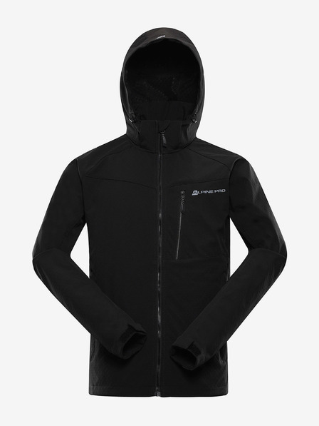 ALPINE PRO Pánska softshellová bunda s membránou ALPINE PRO LANC čierna