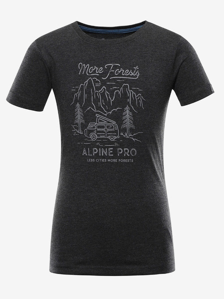 ALPINE PRO Detské tričko ALPINE PRO FRAMO čierne