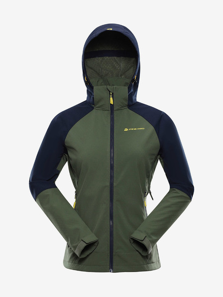 ALPINE PRO Dámska softshellová bunda s membránou ALPINE PRO LANCA zelená