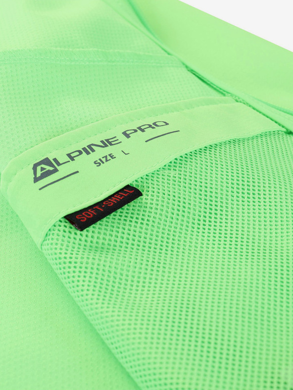 ALPINE PRO Pánska softshellová bunda s membránou ALPINE PRO MULT zelená