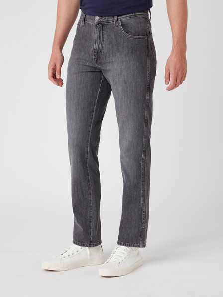 Wrangler Tmavosivé pánske džínsy rovného strihu Wrangler Texas