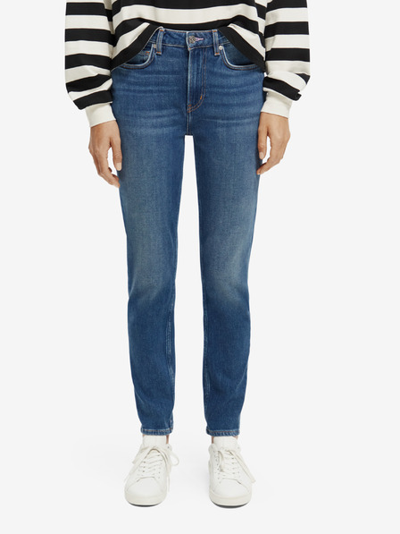 Scotch & Soda Tmavomodré dámske džínsy rovného strihu Scotch & Soda