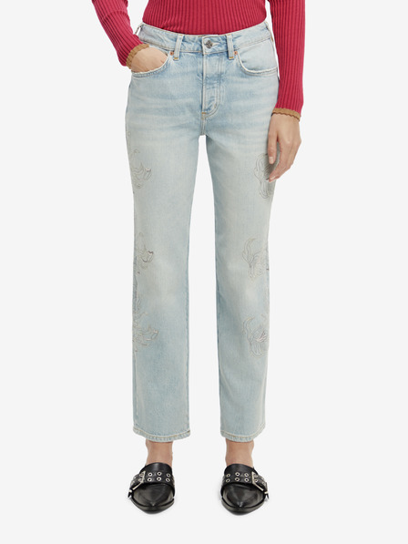 Scotch & Soda Svetlomodré dámske rozšírené džínsy rovného strihu Scotch & Soda