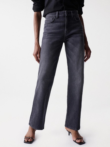 Salsa Jeans Čierne dámske džínsy rovného strihu Salsa Jeans True