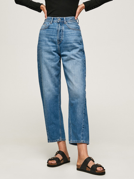 Pepe Jeans Pepe Jeans modré dámske džínsy so širokými nohavicami Addison