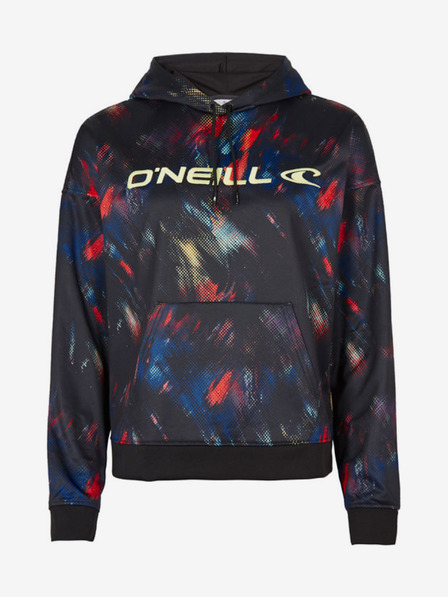 O'Neill Modro-čierna dámska vzorovaná mikina O'Neill RUTILE HOODED FLEECE