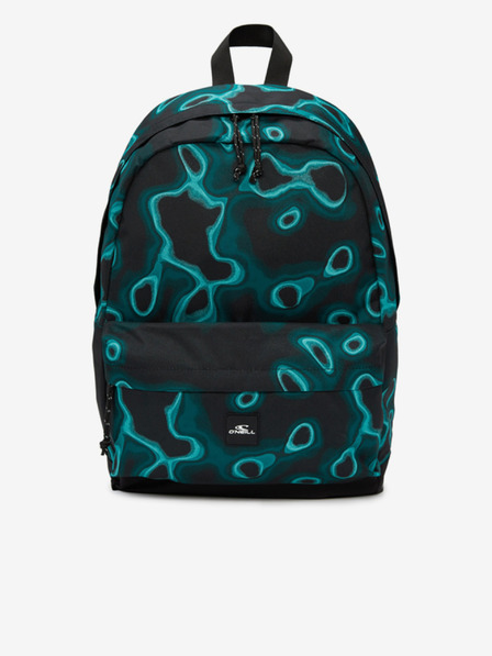 O'Neill Tyrkysovo-čierny unisex vzorovaný batoh O'Neill COASTLINE BACKPACK