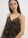 Noisy May Čierno-hnedý top s leopardím vzorom Noisy May Melina