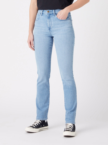 Wrangler Svetlomodré dámske džínsy slim fit strihu Wrangler