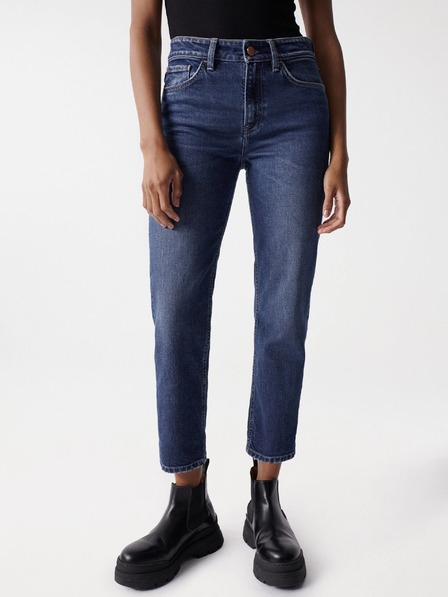 Salsa Jeans Modré dámske roztrhané slim fit džínsy Salsa Jeans True