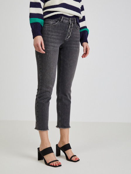 Orsay Tmavosivé dámske slim fit džínsy ORSAY