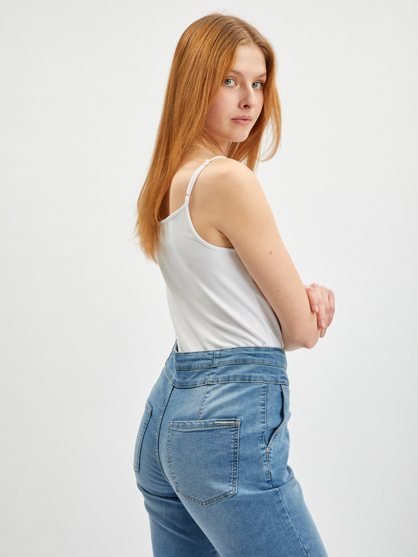 Orsay Modré dámske skrátené slim fit džínsy ORSAY
