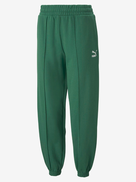Puma Tmavozelené dámske tepláky Puma