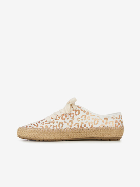 EMU Australia Biele bavlnené tenisky Emu Australia Agonis White Leopard