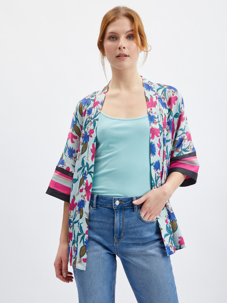 Orsay Svetlomodré dámske kvetinové kimono ORSAY