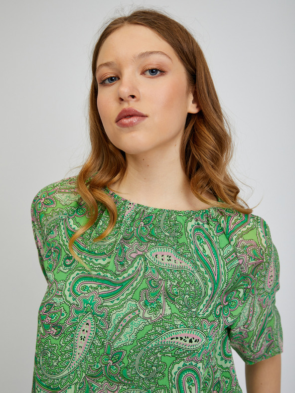 Orsay Zelená dámska vzorovaná blúzka ORSAY