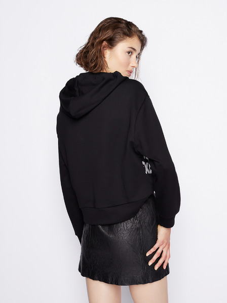 Armani Exchange Čierna dámska mikina s kapucňou Armani Exchange