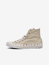 Converse Ružovo-béžové dámske tenisky Converse Chuck Taylor All Star Marbled Ankle