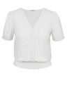 Orsay Biele dámske tričko s ozdobnými detailmi ORSAY