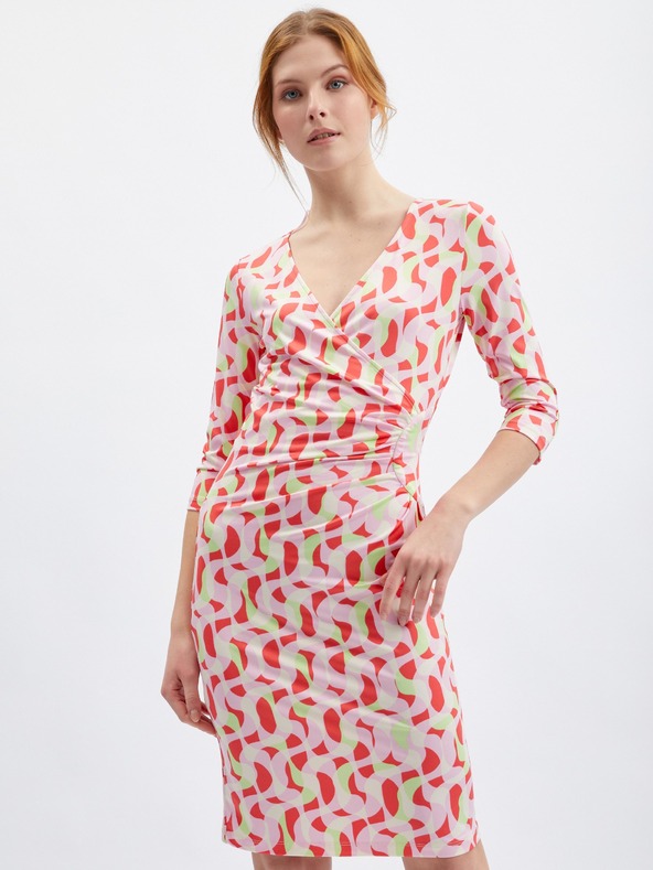 Orsay Ružové dámske vzorované šaty ORSAY