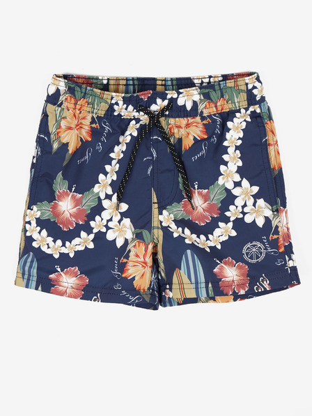 Jack & Jones Tmavomodré chlapčenské vzorované plavky Jack & Jones Fiji