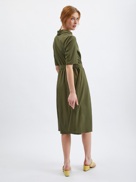 Orsay Khaki dámske šaty ORSAY