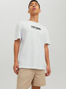 Jack & Jones Biela pánska košeľa Jack & Jones Digit s potlačou
