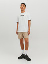 Jack & Jones Biela pánska košeľa Jack & Jones Digit s potlačou