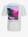 Jack & Jones Biela pánska košeľa Jack & Jones Digit s potlačou
