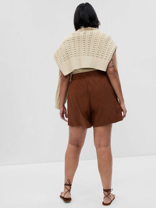 GAP Ľanové kraťasy s pružným pásom GAP