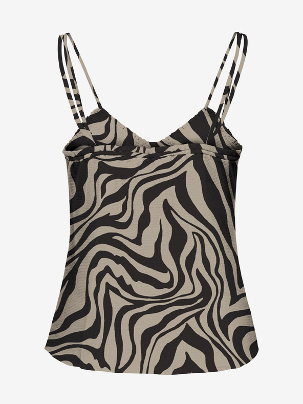 ONLY Čierno-béžové dámske vzorované tielko ONLY Nova