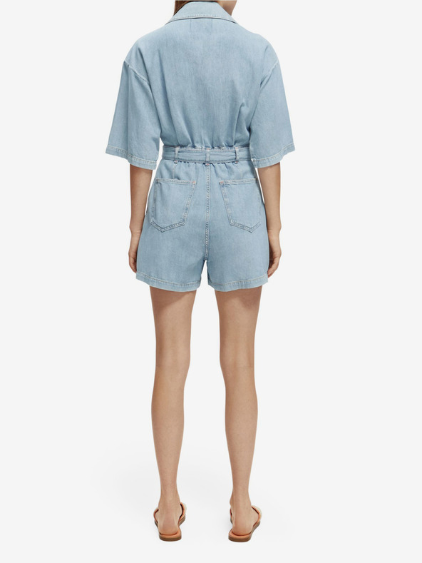 Scotch & Soda Svetlomodrý dámsky džínsový overal Scotch & Soda